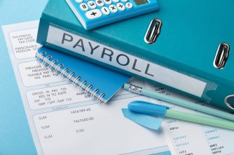 high-angle-payroll-concept